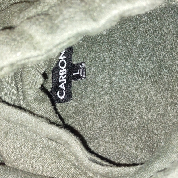 Carbon Green Turtleneck hoodie - Picture 3 of 5